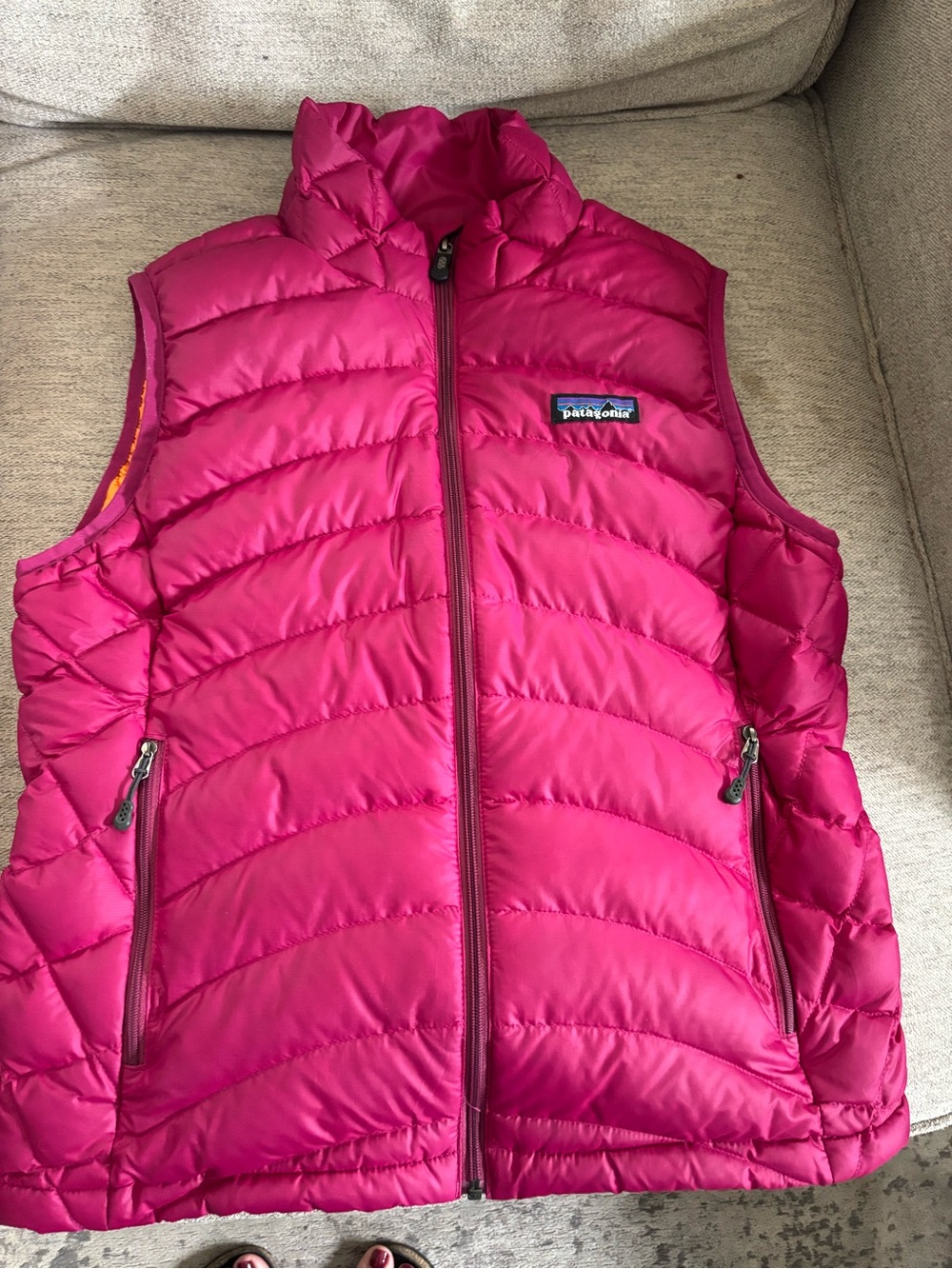 Patagonia Hot Pink Quilted Down Vest